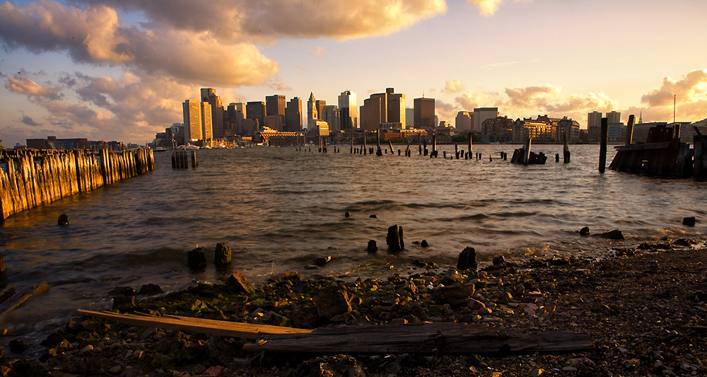 Boston skyline from Carlton Wharf, East Boston