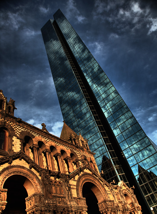 Trinity Church & John Hancock Tower, Copley Square, Boston