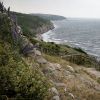 View down the coast from Hammershus, Bornholm